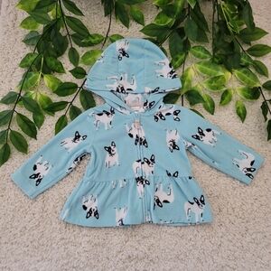Carter's Baby Girl Puppy Zip Up Hoodie (6-9 Months)